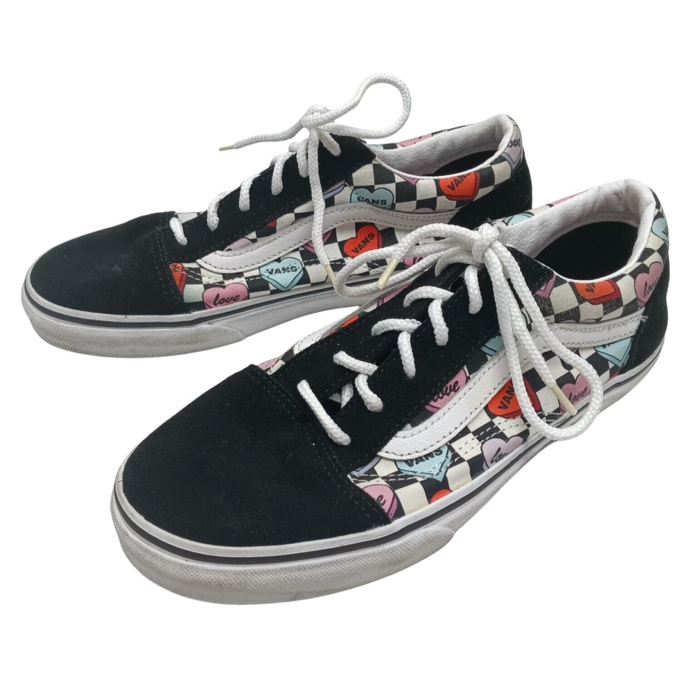 Vans Classic‎ Lace Up Low Top  Candy Hearts Sneakers Juniors Size 5.5